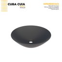 Ver imagem 2 de Cuba para Banheiro em Louça Cuia Preto Fosco - Cozimax