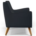 Ver mais imagens de Kit 02 Poltronas Decorativas com Pés de Madeira Taroba D02 Linho Chumbo C-465 - Lyam Decor