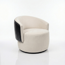 Ver imagem 1 de Poltrona Giratória Orgânica Capri Compose Veludo Corino Design Redondo Luxo P/ Leitura Sala Quarto R