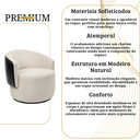 Ver mais imagens de Poltrona Giratória Orgânica Capri Compose Veludo Corino Design Redondo Luxo P/ Leitura Sala Quarto R