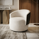 Ver imagem 7 de Poltrona Giratória Orgânica Capri Compose Veludo Corino Design Redondo Luxo P/ Leitura Sala Quarto R