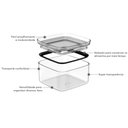 Ver imagem 2 de Pote Hermético Plástico 1l Organizador Tampa Natural Porta Alimentos ou Block