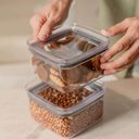 Ver imagem 4 de Pote Hermético Plástico 1l Organizador Tampa Natural Porta Alimentos ou Block