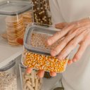 Ver imagem 3 de Pote Hermético Plástico 1l Organizador Tampa Natural Porta Alimentos ou Block