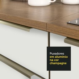 Armário de Cozinha Completa 240cm Rustic/Branco Veludo Lux Madesa 05 - 9