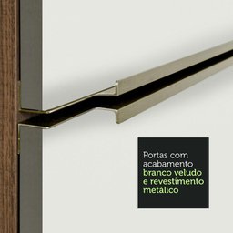 Armário de Cozinha Completa 240cm Rustic/Branco Veludo Lux Madesa 05 - 8