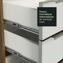 Armário de Cozinha Completa 240cm Rustic/Branco Veludo Lux Madesa 05 - 7