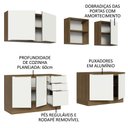Ver imagem 5 de Armário de Cozinha Completa 240cm Rustic/Branco Veludo Lux Madesa 05