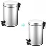 Conjunto de Lixeiras Inox 5 Litros com Pedal - Member's Mark - 1