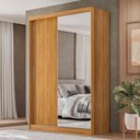 Ver imagem 2 de Guarda Roupa Casal Riva 2 Portas Deslizantes Flex Cinamon Touch com Espelho - Demóbile
