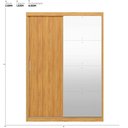 Ver imagem 7 de Guarda Roupa Casal Riva 2 Portas Deslizantes Flex Cinamon Touch com Espelho - Demóbile