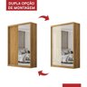 Guarda Roupa Casal Riva 2 Portas Deslizantes Flex Cinamon Touch com Espelho - Demóbile - 6