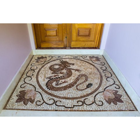 Piso em Mosaico Dragão Chines Ii 130cm
