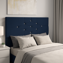 Ver imagem 2 de Cabeceira Cama Solteira 90 Cm Virgínia Suede:azul Marinho