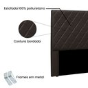 Ver imagem 4 de Cabeceira King 1,95m Esmeralda Corano Marrom - Pallazio