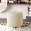 Ver imagem 2 de Puff Orgânico Ello Design Sofisticado em Tecido Bouclé Italiano Bege