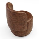 Ver imagem 5 de Poltrona Decorativa com Puff Orgânico Molly Couríssimo Whisky - Desk Design
