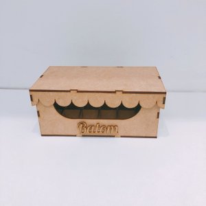 Caixa Batom Mdf Cru com Aplique