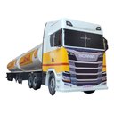 Ver imagem 3 de Carreta Scania R450 Tanque Shell Rodotrem Madeira Miniatura