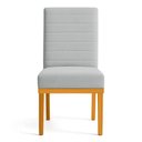 Ver imagem 4 de Cadeira de Jantar Solana Suede Base de Madeira - Pallazio Cor:Cinza