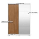 Ver imagem 6 de Guarda Roupa Casal Riva 2 Portas Deslizantes Flex com Espelho - Branco/Amendola