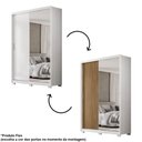 Ver imagem 4 de Guarda Roupa Casal Riva 2 Portas Deslizantes Flex com Espelho - Branco/Amendola