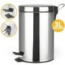 Lixeira Inox 3l com Pedal e Cesto Removível Ideal para Banheiro e Cozinha Higiênica e Elegante - 6