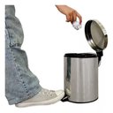 Ver imagem 7 de Lixeira Inox 3l com Pedal e Cesto Removível Ideal para Banheiro e Cozinha Higiênica e Elegante
