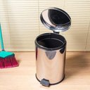 Ver imagem 5 de Lixeira Inox 3l com Pedal e Cesto Removível Ideal para Banheiro e Cozinha Higiênica e Elegante