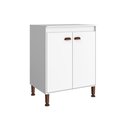 Ver imagem 2 de Balcão C Tampo Torino 2 Portas MDF MDP 70cm Branco Movelbento