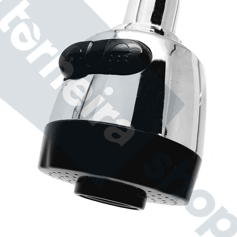 Torneira de Cozinha Gourmet Mesa Bancada Bica Móvel Flexível Inox Arejador 2 Jatos 1/4 de Volta C52 - 4