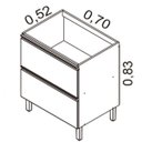 Ver imagem 3 de Balcão de Cozinha 2 Portas Basculantes Igh2-70 (Não Acompanha Tampo) Belíssima Plus Itatiaia