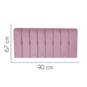 Ver imagem 2 de Painel Estofada Kiara 90cm Solteiro Box Quarto Suede Rosa Bebê - Ahazzo Móveis