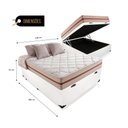 Ver imagem 2 de Cama Box Baú Casal Tecido Sintético Branco com Colchão Pillow Angel - Bello Box - Molas Ensacadas 62