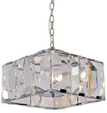 Ver imagem 1 de Pendente Quadrado Cromado Vidro Transparente 22x40cm 6e14 Paris Luz