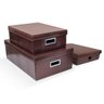 Kit Com 3 Caixas Organizadoras Couro - 1