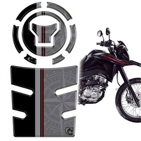 Kit Protetor Tanque Bocal Resinado Bros 160 25/26 Grafite