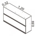 Ver imagem 3 de Armário Aéreo 2 Portas Basculantes IPH2-120 Belíssima Plus Itatiaia