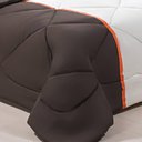 Ver imagem 3 de Enxoval Edredom + Jogo de Cama King Aconchego Premium 06 Peças Marrom- Palha