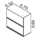 Ver imagem 3 de Armário Aéreo 2 Portas Basculantes IPH2-70 Belíssima Plus Itatiaia