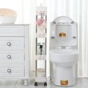 Ver imagem 2 de Carrinho Organizador 4 Andares Cozinha Lavanderia Banheiro Escritorio Prateleira Rodinhas Porta Obje