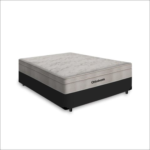 Cama Box com Colchão de Molas Ensacadas Ortobom Airtech Springpocket Viúva 128cm
