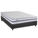 Ver imagem 1 de Conjunto Box Casal: Colchão Molas Herval Ensacadas Parma + Base Crc Suede Gray (138x188)