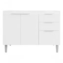 Ver imagem 7 de Balcão de Cozinha Classic 3 Portas 2 Gavetas MDP 100cm Branco