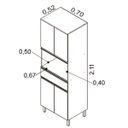 Ver imagem 3 de Paneleiro Duplo para Forno IPLDPFNO-70 Belíssima Plus Itatiaia