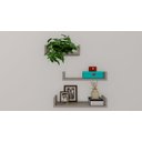 Ver imagem 2 de Kit 3 Prateleiras para Livros, Decoração 60cm X 50cm X 40cm 100% Mdf Cinza