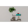Kit 3 Prateleiras para Livros, Decoração 60cm X 50cm X 40cm 100% Mdf Cinza - 2