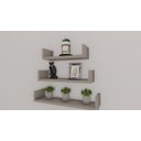 Ver imagem 4 de Kit 3 Prateleiras para Livros, Decoração 60cm X 50cm X 40cm 100% Mdf Cinza