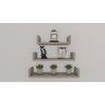 Kit 3 Prateleiras para Livros, Decoração 60cm X 50cm X 40cm 100% Mdf Cinza - 1