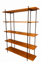 Ver imagem 2 de Estante para Livros Industrial 5 Prateleiras Madeira 145cm